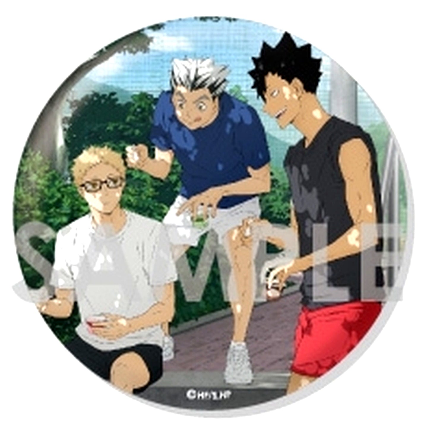Kei Tsukishima Tetsuro Kuroo Kotaro Bokuto Haikyu!! Trading Big Button Itadakimasu [USED]
