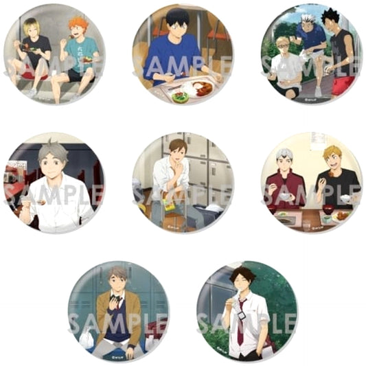 Tobio Kageyama & Others Haikyu!! All 8 Types Set Trading Big Button Itadakimasu! [USED]