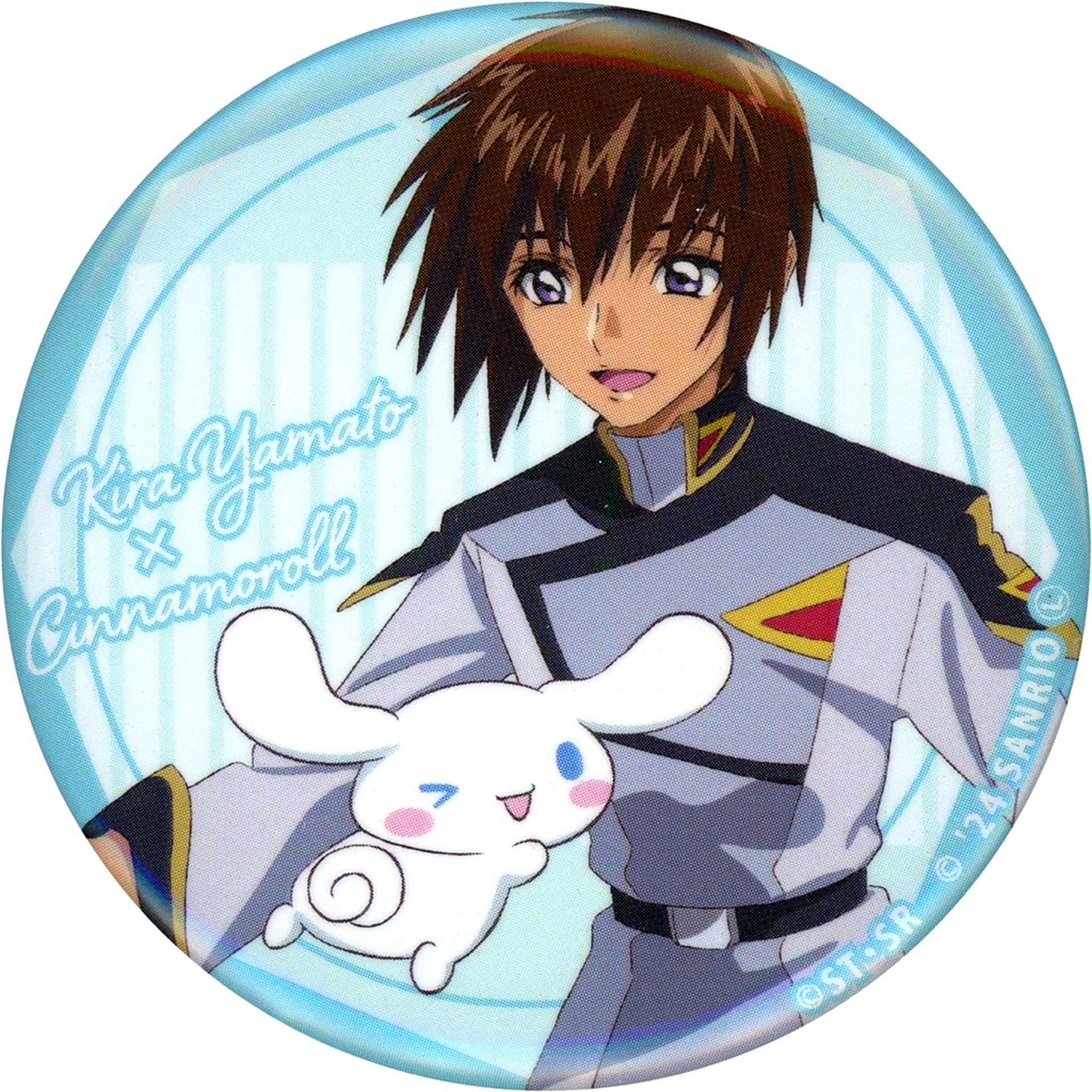 Kira Yamato & Cinnamoroll Mobile Suit Gundam SEED FREEDOM x Sanrio Characters Trading Can Badge Theater Goods [USED]
