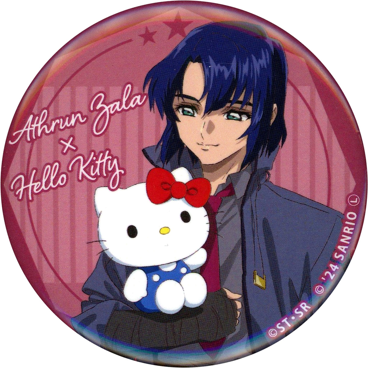 Athrun Zala & Hello Kitty Mobile Suit Gundam SEED FREEDOM x Sanrio Characters Trading Badge Theater Goods [USED]