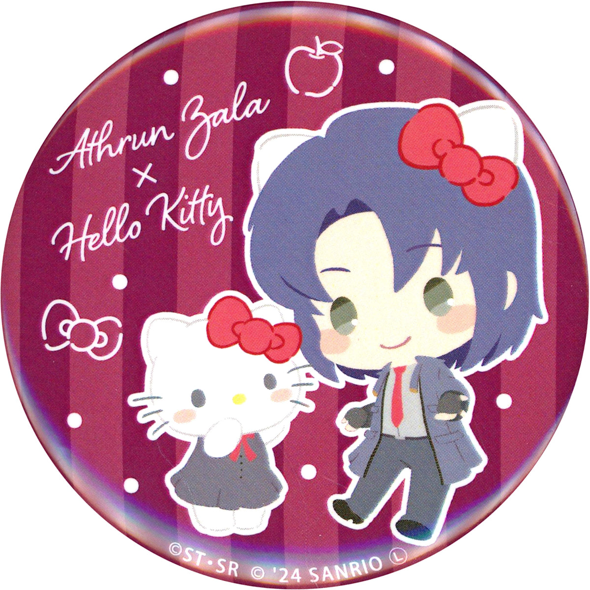 Athrun Zala and Hello Kitty Mobile Suit Gundam SEED FREEDOM x Sanrio Characters Trading Mini Character Button Theater Goods [USED]