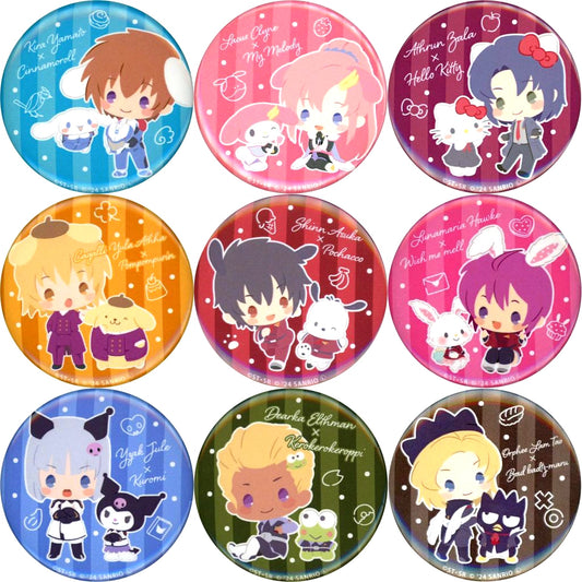 Set of 9 Mobile Suit Gundam SEED FREEDOM x Sanrio Characters Trading Mini Character Button Theater Goods [USED]
