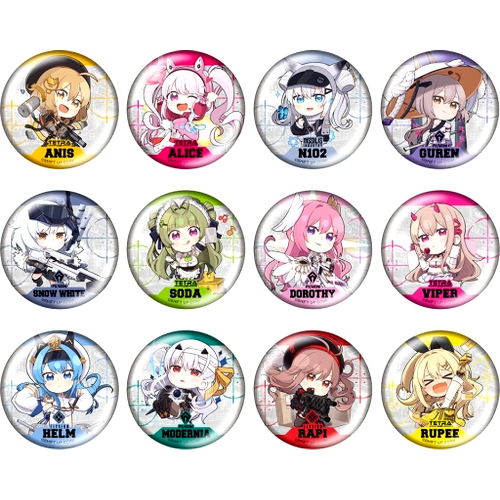 Set of 12 Goddess of Victory NIKKE Deformed Button [USED]