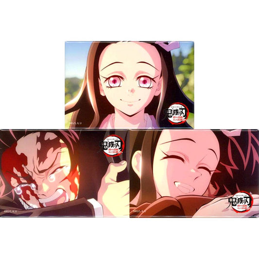 Set of 3 Tanjiro Kamado, Nezuko Kamado World Tour: Kimetsu no Yaiba Kizuna no Kiseki Soshite Hashira Geiko e World Tour 2024 Scene Shot Square Button A Theater Limited Goods [USED]