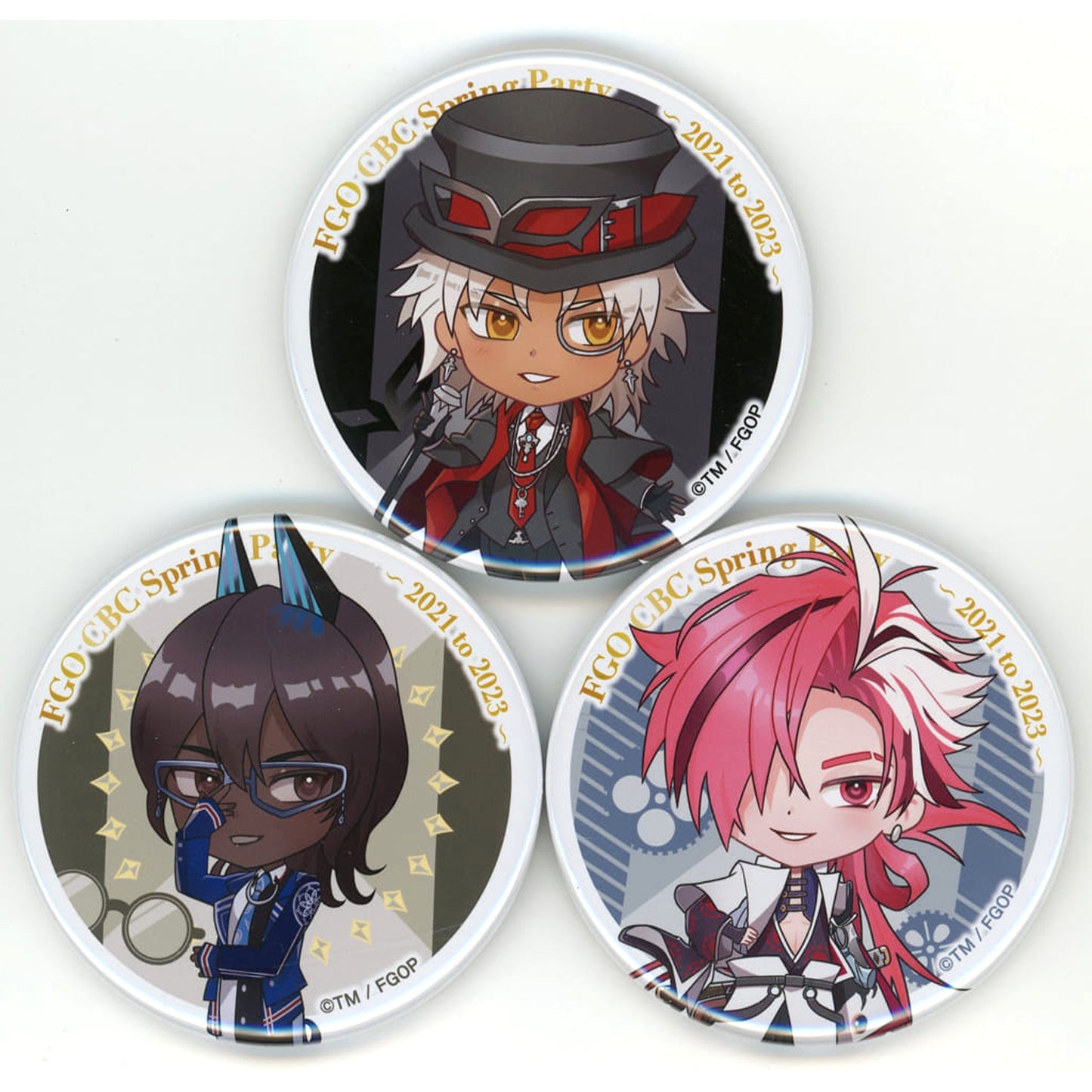 Ruler/Shiro Amakusa & Others Fate/Grand Order 3 Types Set Button FGO CBC Spring Party 2021 to 2023 Limited [USED]