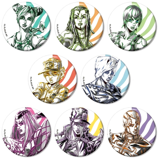Set of 8 JoJo's Bizarre Adventure Stone Ocean Trading Ani-Art BLACK LABEL Button Ver. A [USED]
