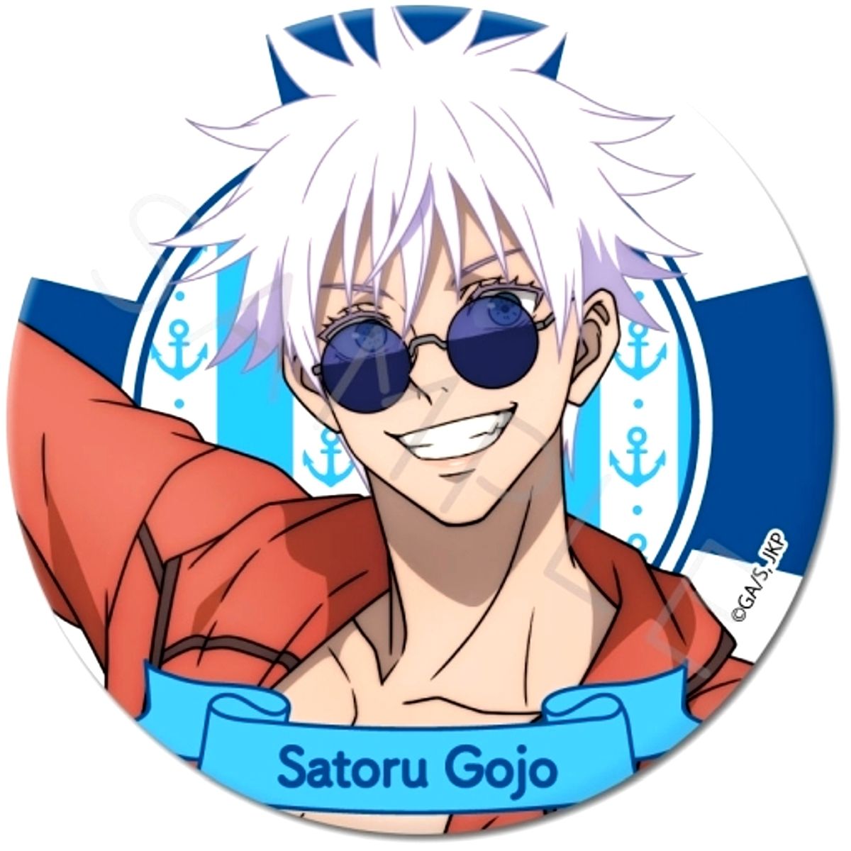 Satoru Gojo ID Jujutsu Kaisen S2: Hidden Inventory/Premature Death 3WAY Button Mensoore Ver. 75mm [USED]