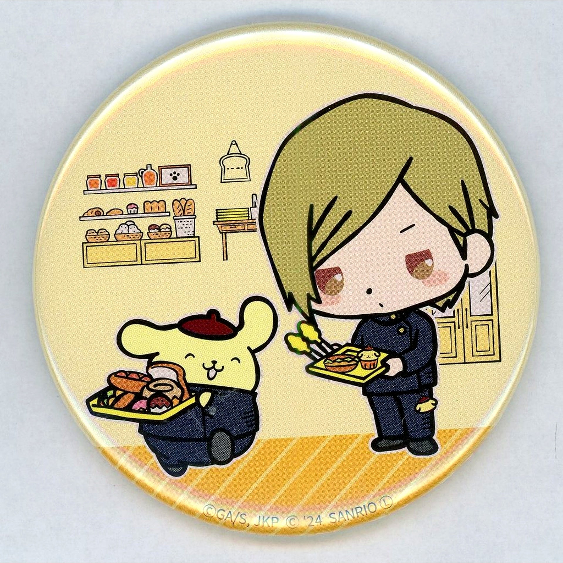 Kento Nanami & Pompompurin Jujutsu Kaisen Hidden Inventory Premature Death x Sanrio Characters Pop Up Store Trading Button [USED]