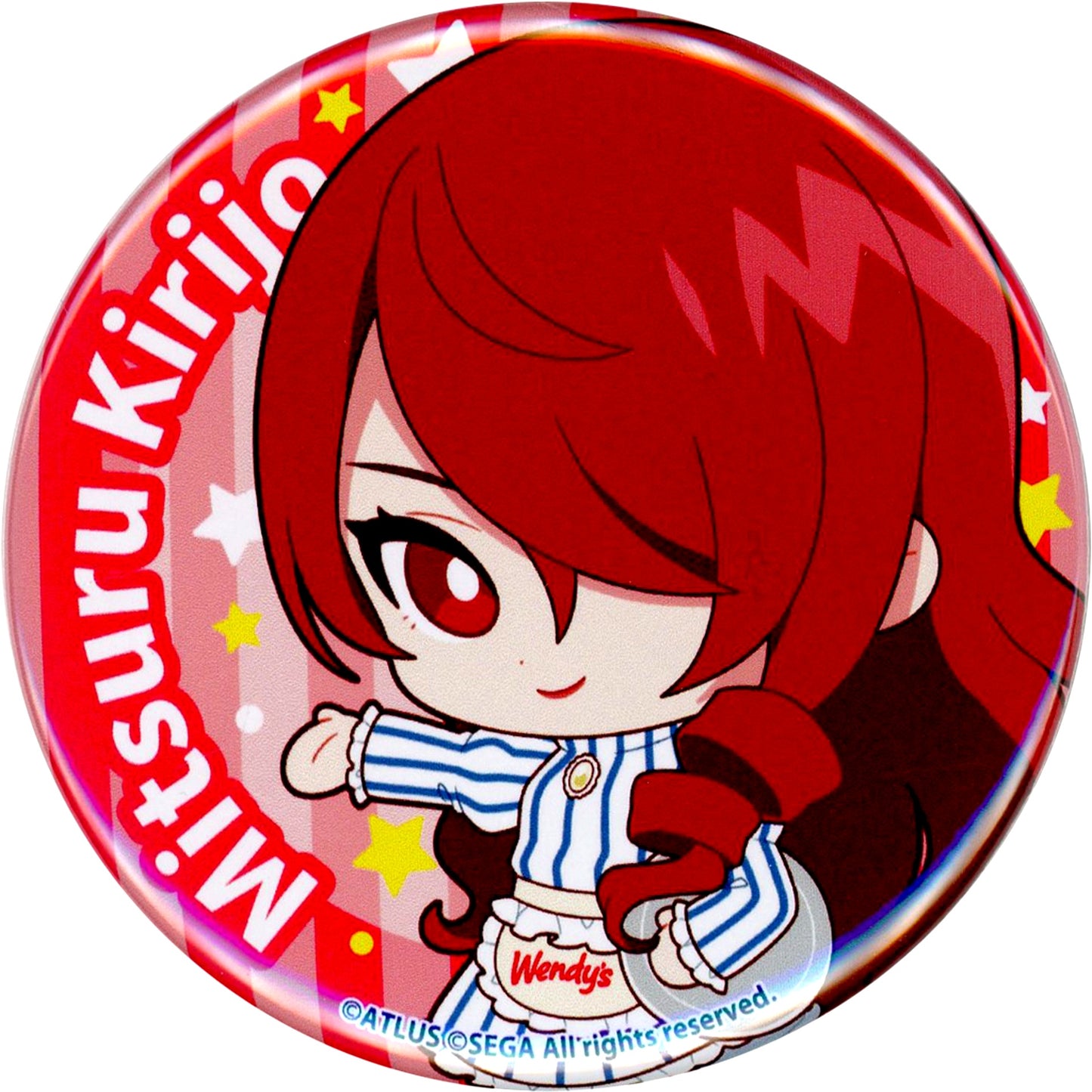 Mitsuru Kirijo Normal Persona 3 Reload Trading Button Wendy's First Kitchen [USED]
