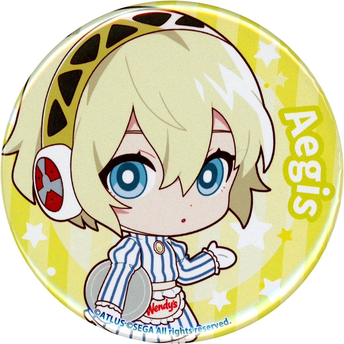 Aigis Normal Persona 3 Reload Trading Button Wendy's First Kitchen [USED]