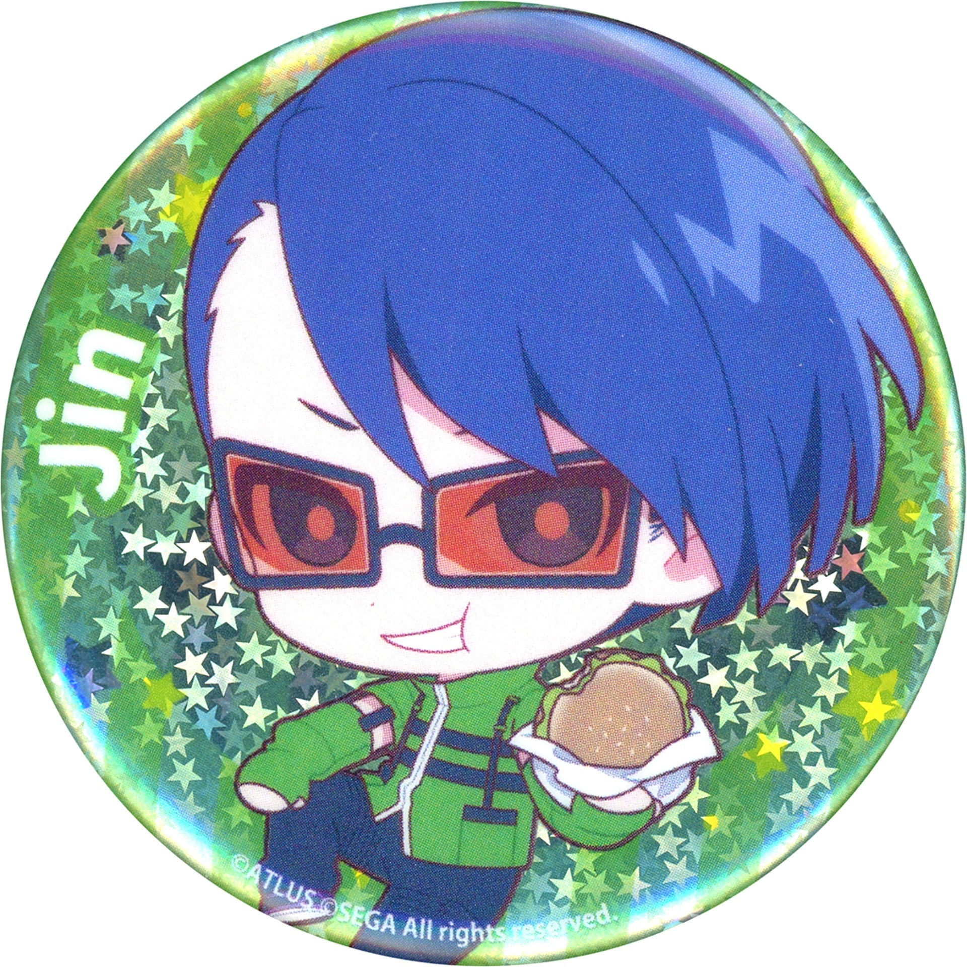 Jin Persona 3 Reload Hologram Trading Button Wendy's First Kitchen [USED]