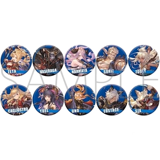 Granblue Fantasy Versus: Rising Zeta & Others Character Badge Collection B All 10 Types Set Buttons [USED]