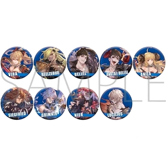 Granblue Fantasy Versus: Rising Vira & Others Character Badge Collection C All 9 Types Set Buttons [USED]