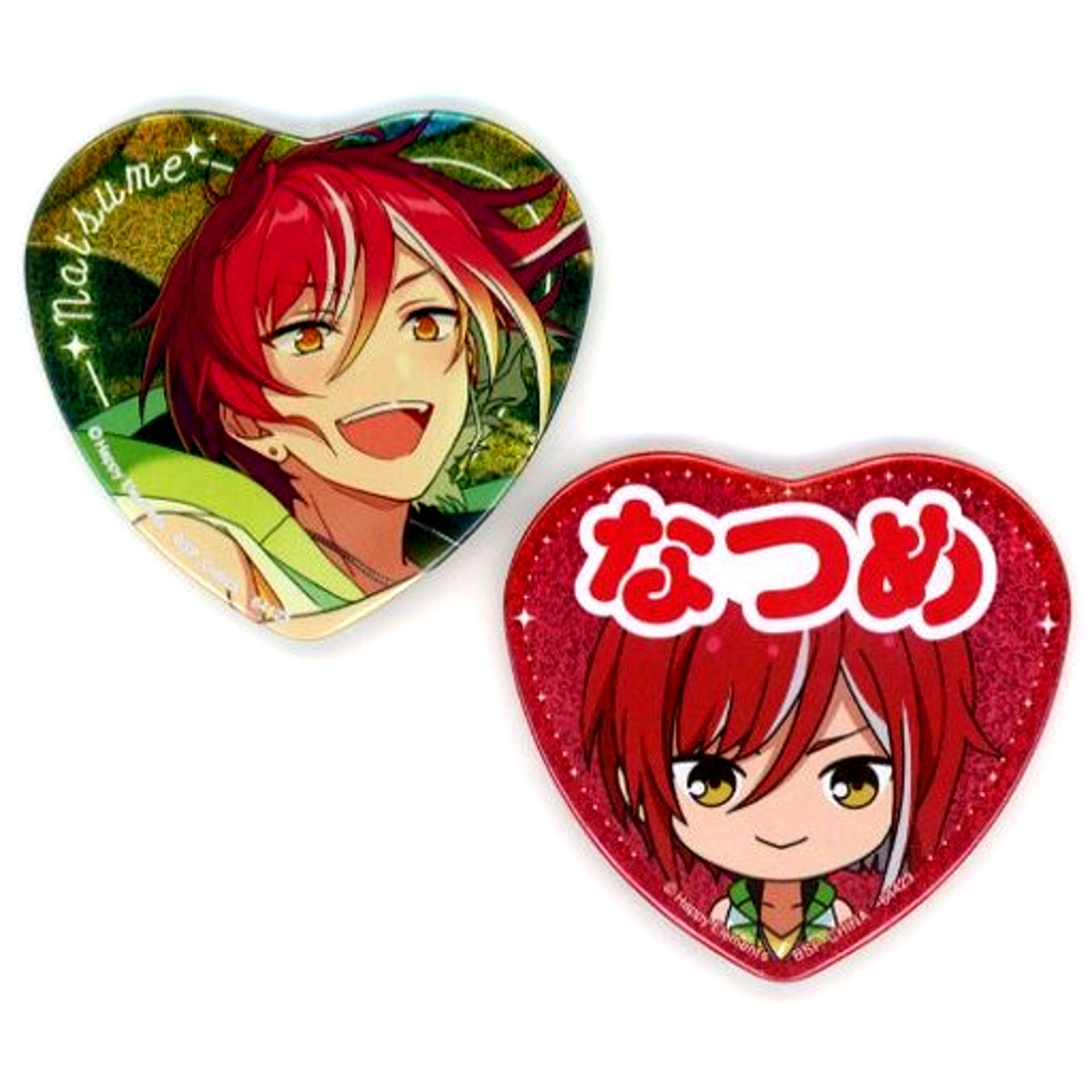 Set of 2 Natsume Sakasaki Gathering Three Magicians H Prize Heart Button Ichiban Kuji Ensemble Stars Reminiscence Selection Memorial [USED]