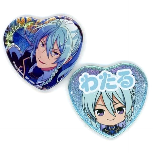 Ensemble Stars! Wataru Hibiki Remembrance * The Three Gathered Magicians Set of 2 Ichiban Kuji Reminisce Selection Memorial Heart-Shaped Can Badge Set Prize H Buttons [USED]