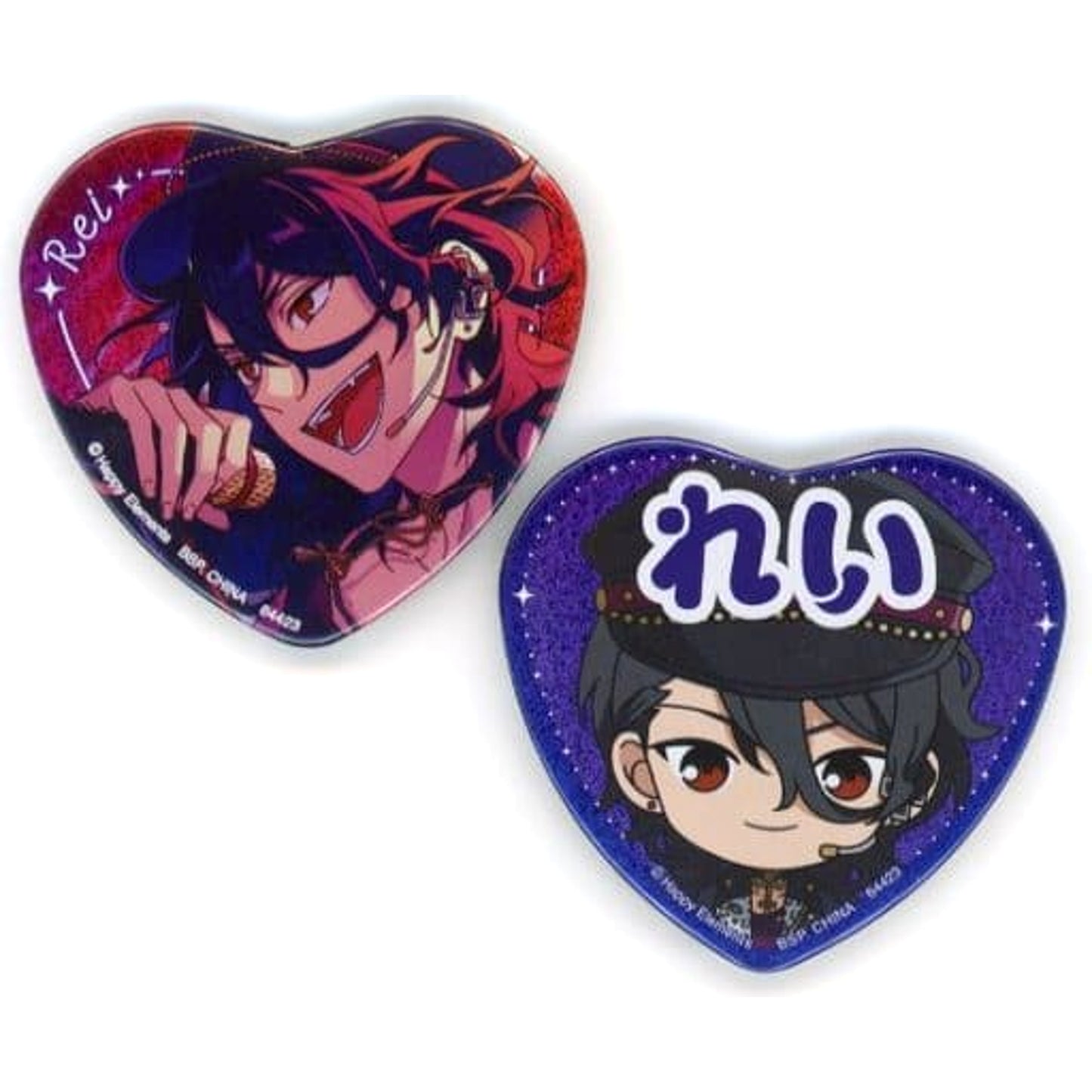 Rei Sakuma Remembrance * Each Crossroad Ensemble Stars! Set of 2 Ichiban Kuji Reminisce Selection Memorial Heart-Shaped Button Set Prize H [USED]