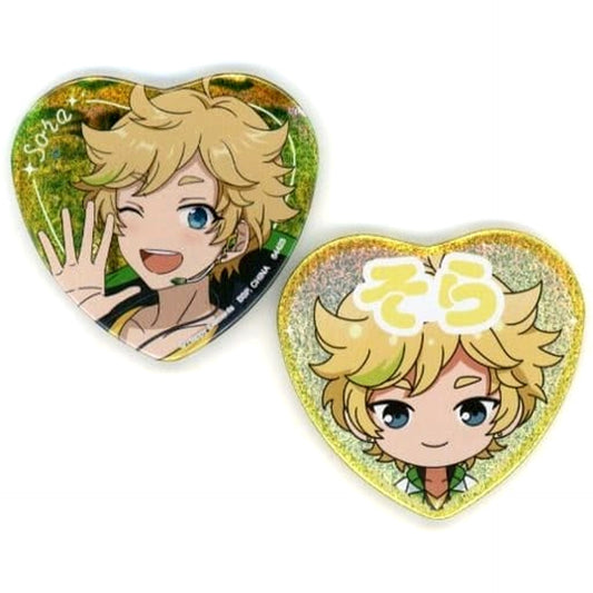 Ensemble Stars! Sora Harukawa Remembrance * The Three Gathered Magicians Set of 2 Ichiban Kuji Reminisce Selection Memorial Heart-Shaped Can Badge Set Prize H Buttons [USED]