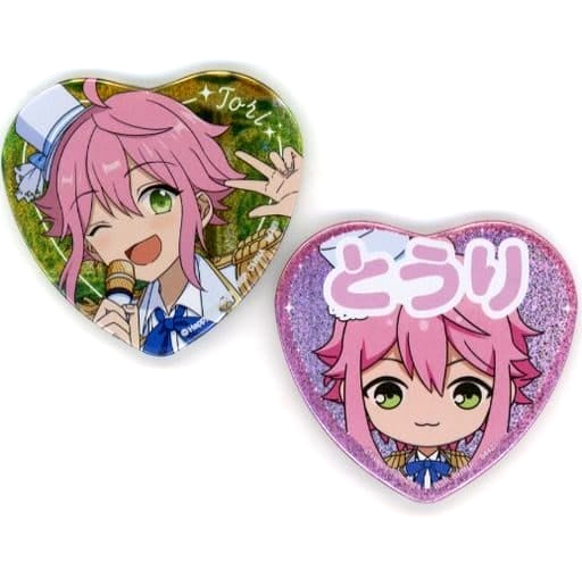 Ensemble Stars! Touri Himemiya Remembrance * The Three Gathered Magicians Set of 2 Ichiban Kuji Reminisce Selection Memorial Heart-Shaped Can Badge Set Prize H Buttons [USED]