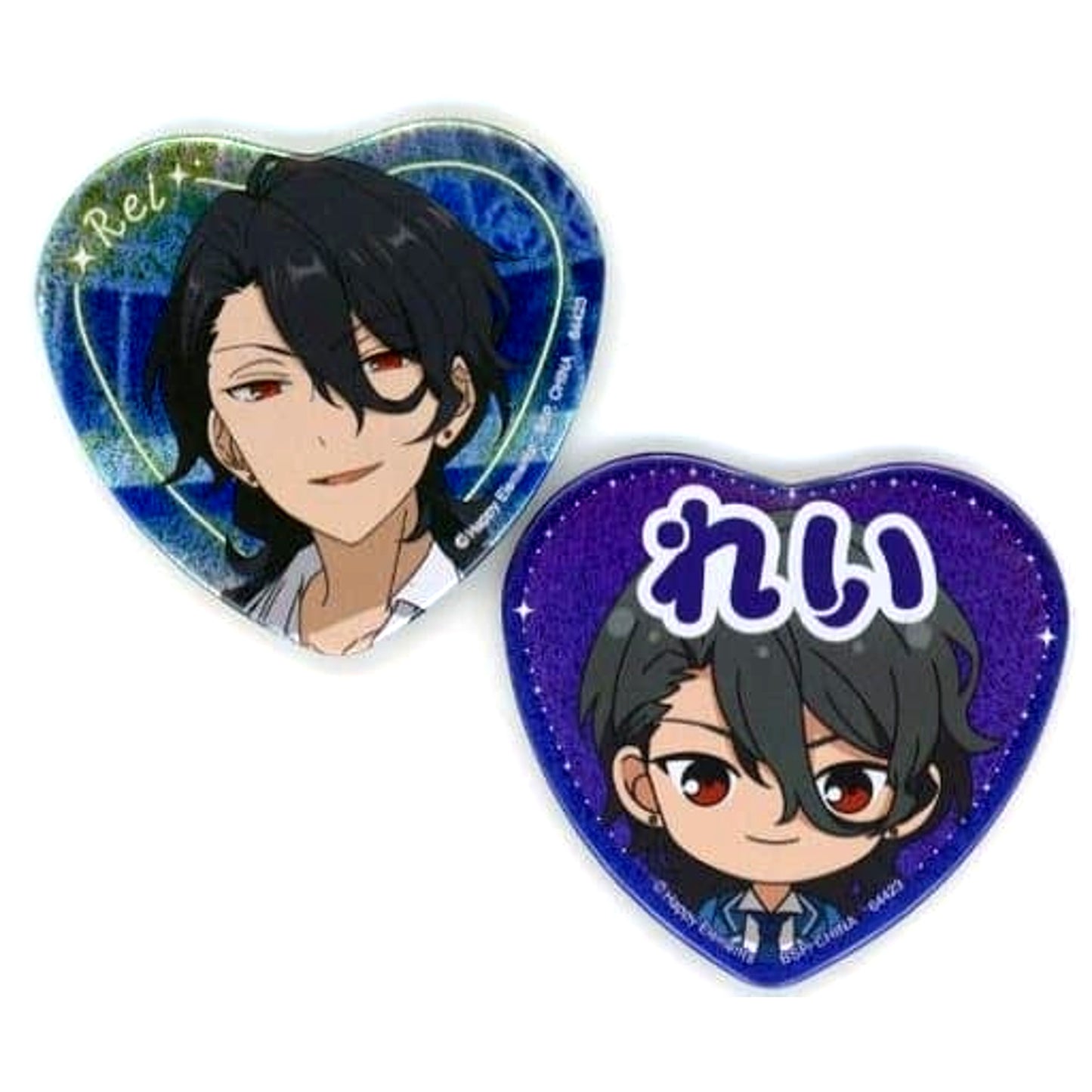 Ensemble Stars! Rei Sakuma Remembrance * The Three Gathered Magicians Set of 2 Ichiban Kuji Reminisce Selection Memorial Heart-Shaped Button Set Prize H [USED]
