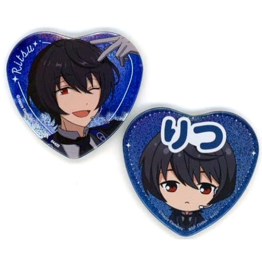 Ensemble Stars! Ritsu Sakuma Reminiscence * Monochrome Checkmate Set of 2 Ichiban Kuji Reminisce Selection Memorial Heart-Shaped Button Set Prize H [USED]