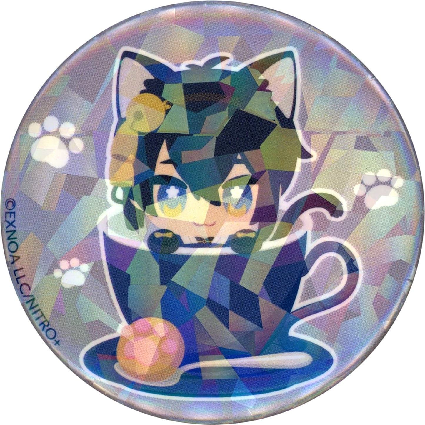 Mikazuki Munechika Touken Ranbu ONLINE Hologram Button Touneko Danshi Collabo Cafe Honpo Touneko Cafe First Edition Limited [USED]
