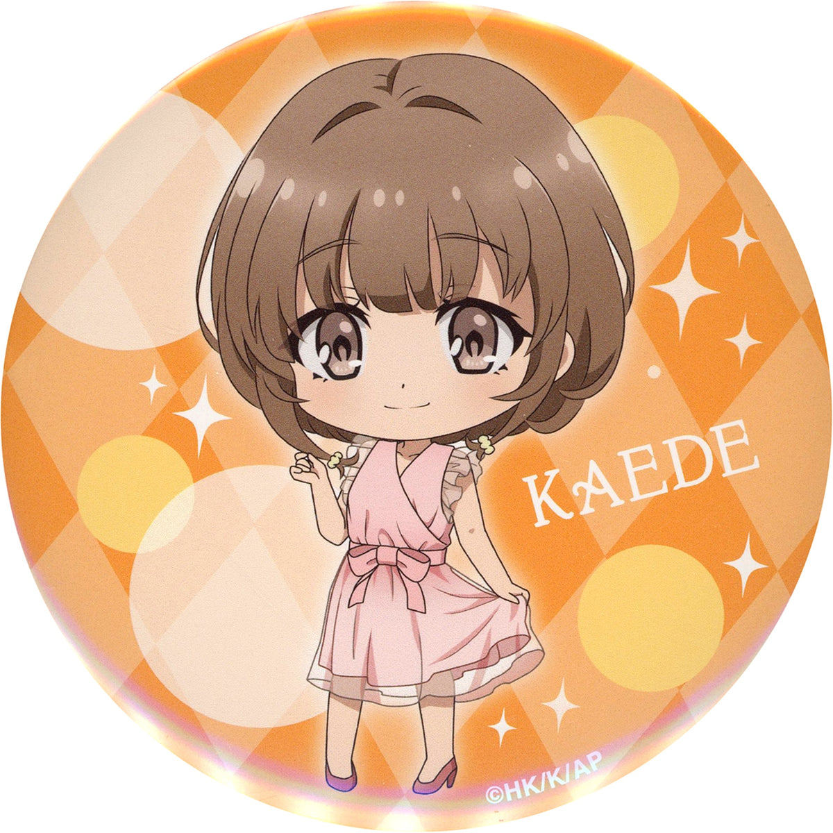 Kaede Azusagawa Mini Character Rascal Does Not Dream of a Knapsack Kid 75mm Button Kujibikido Online Kuji D-6 Prize [USED]