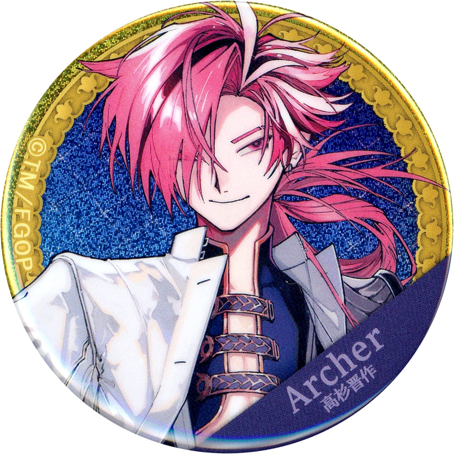 Archer/Shinsaku Takasugi Fate/Grand Order Gachamate Servant Hologram Button Part 1 [USED]