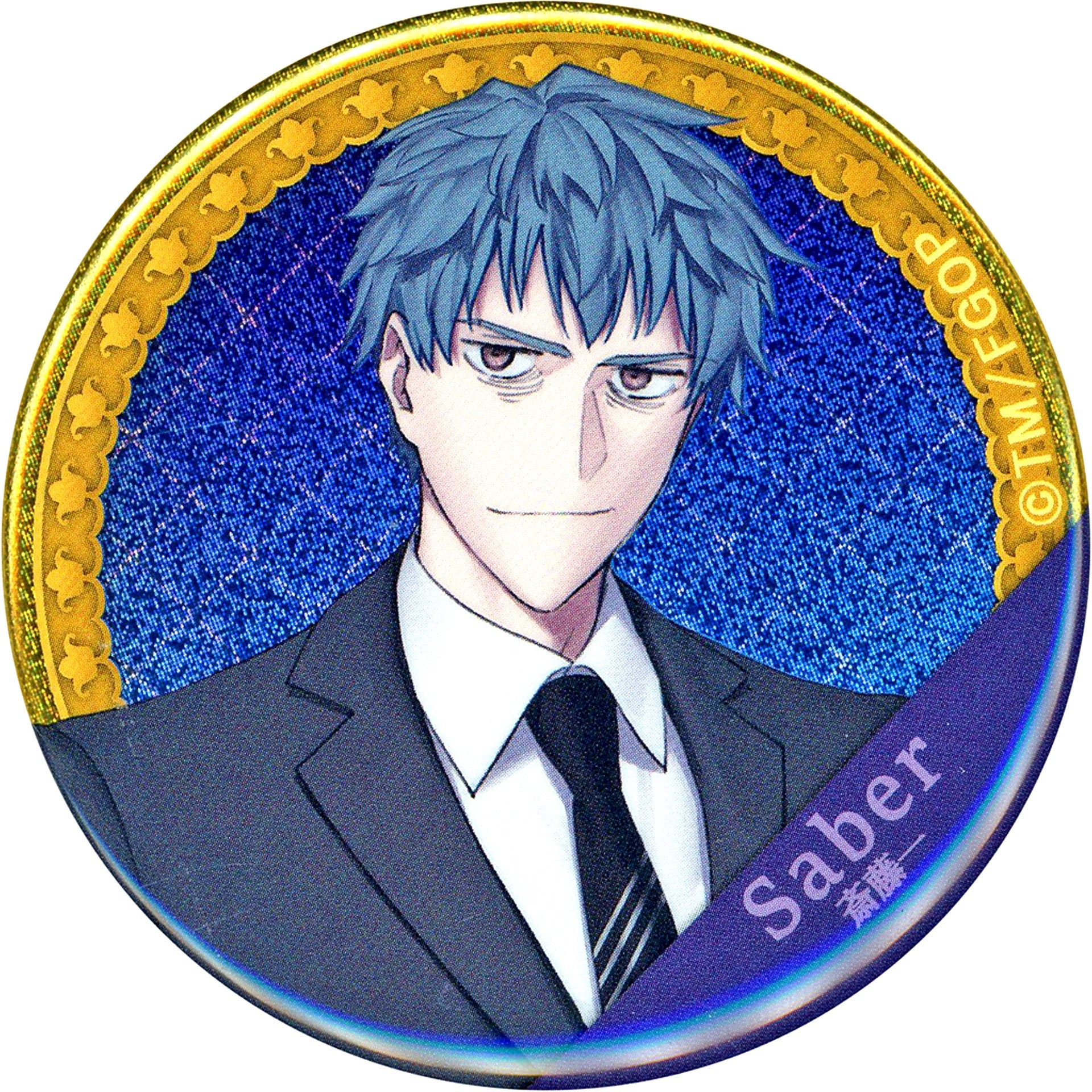 Saber Hajime Saito Gacha Mate Fate/Grand Order Servant Hologram Button Vol.1 [USED]