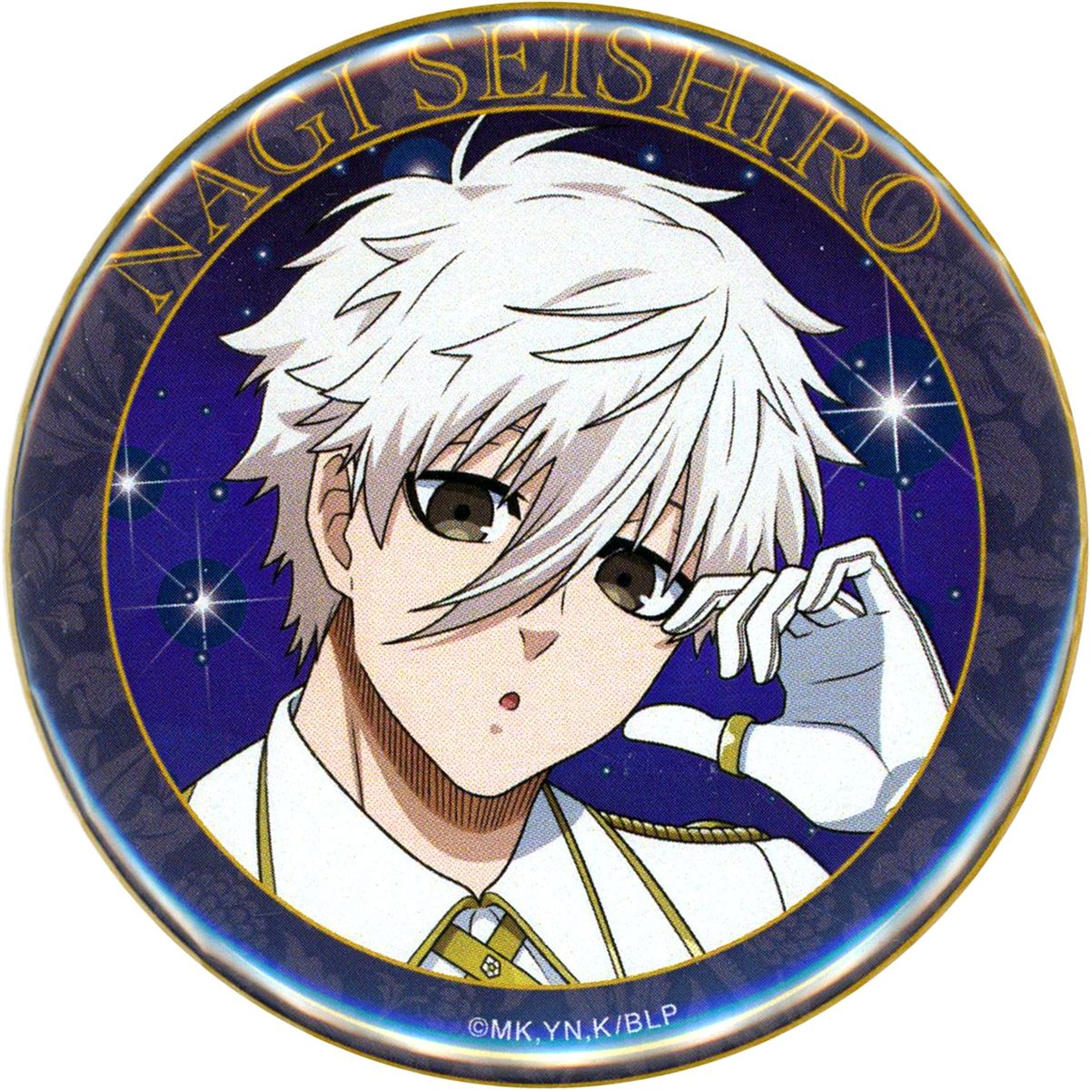 Seishiro Nagi Full Color Angel ver. Blue Lock Ouchi de Collaboration ANGEL & DEVIL Vol. 1 in FavoteriA Life-Size Button [USED]