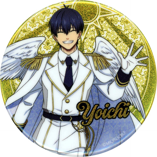 Blue Lock Yoichi Isagi Angel Ver. Glitter Default Style Can Badge Ouchi De Collaboration Angel & Devil Vol.1 in Favoteria Limited Buttons [USED]