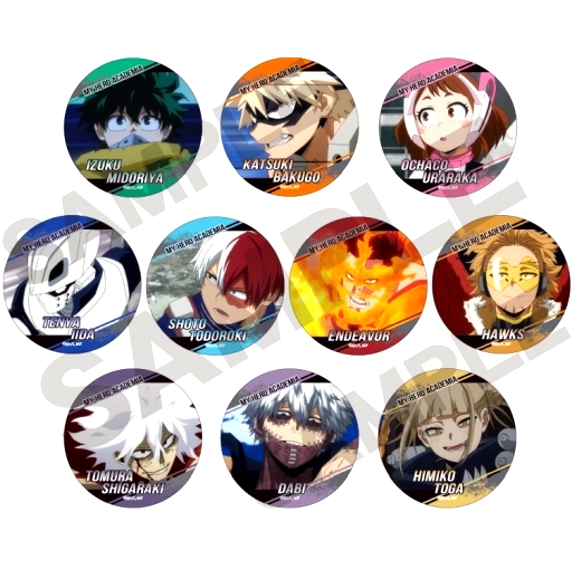 Set of 10 My Hero Academia Trading Button [USED]