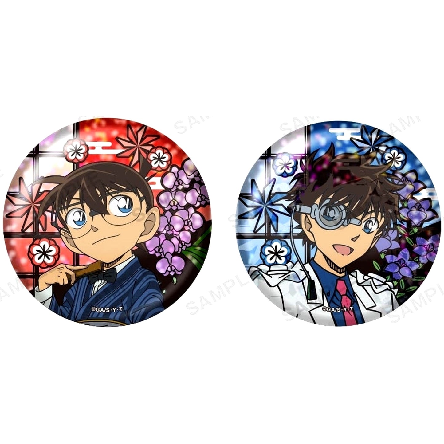 Conan Edogawa Kaito Kid Detective Conan Hologram Button Set [USED]