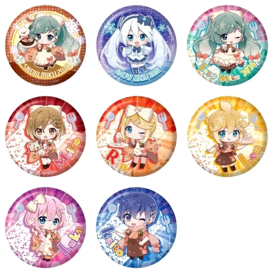 Set of 8 Hatsune Miku Snow Miku Assort SNOW MIKU 2024 C Prize Button Gashapon Kuji [USED]