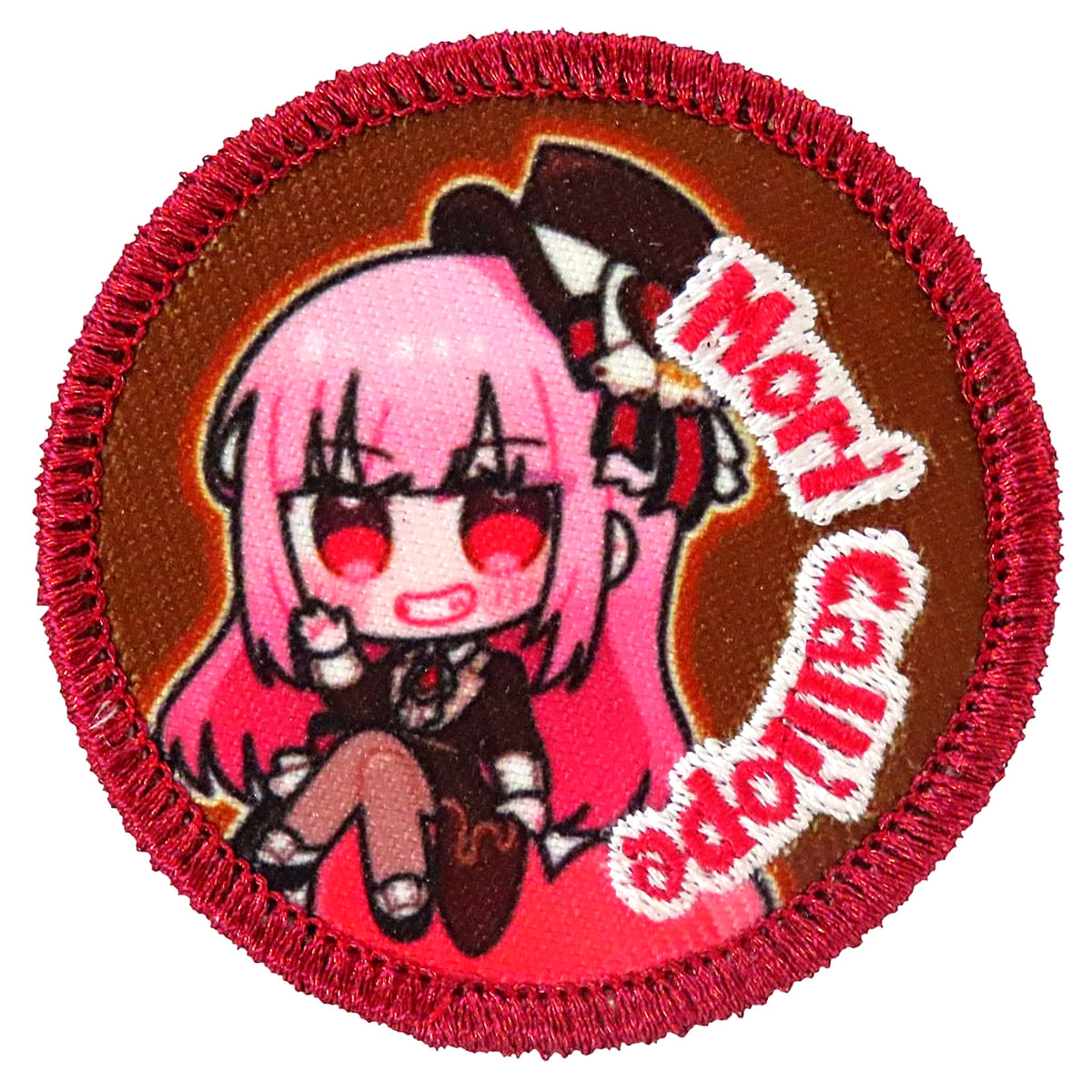 hololive English Mori Calliope Embroidered Patch Badge Valentines Day 2024 [USED]