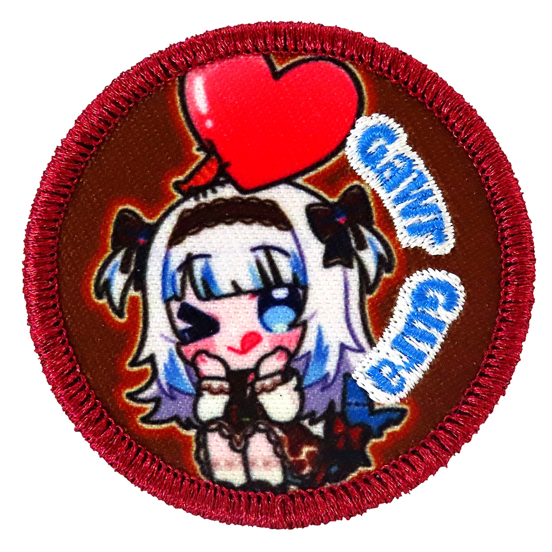 Gawr Gura Embroidery Patch Badge Virtual YouTuber Hololive English Valentine Day 2024 [USED]