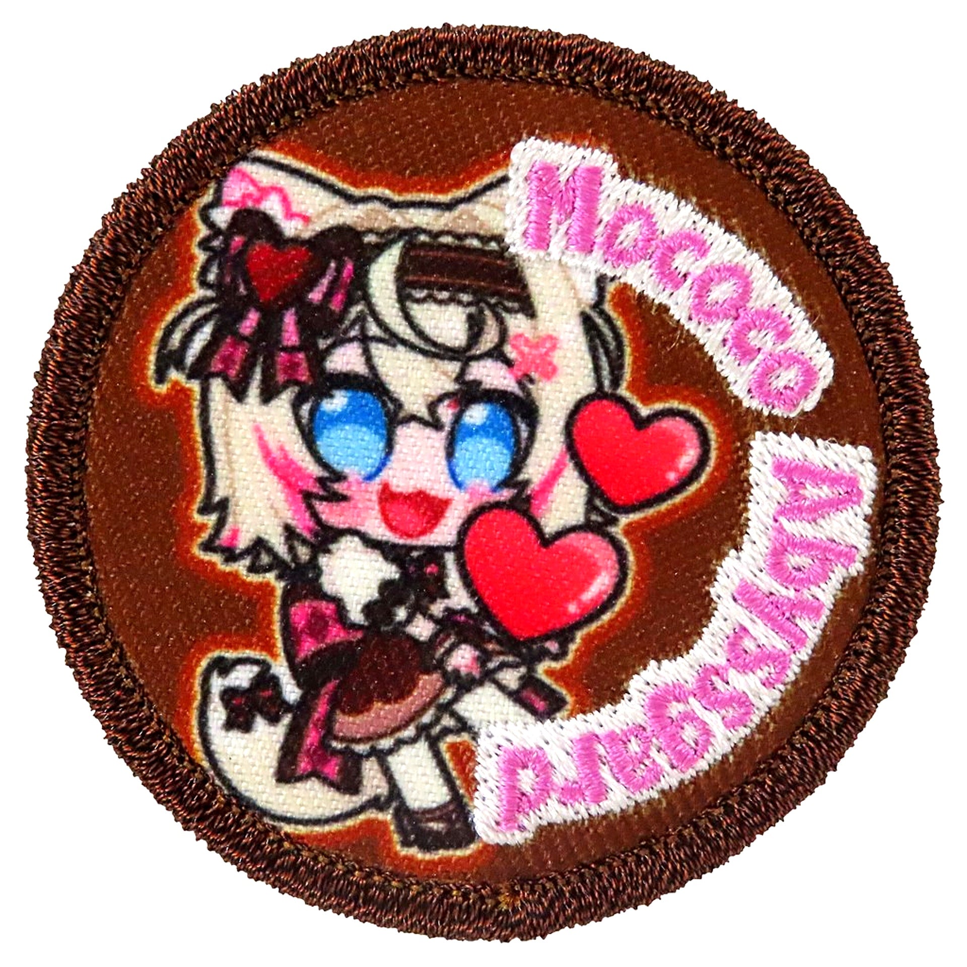 Mococo Abyssgard Virtual YouTuber Hololive English Embroidered Patch Badge Valentine s Day 2024 [USED]