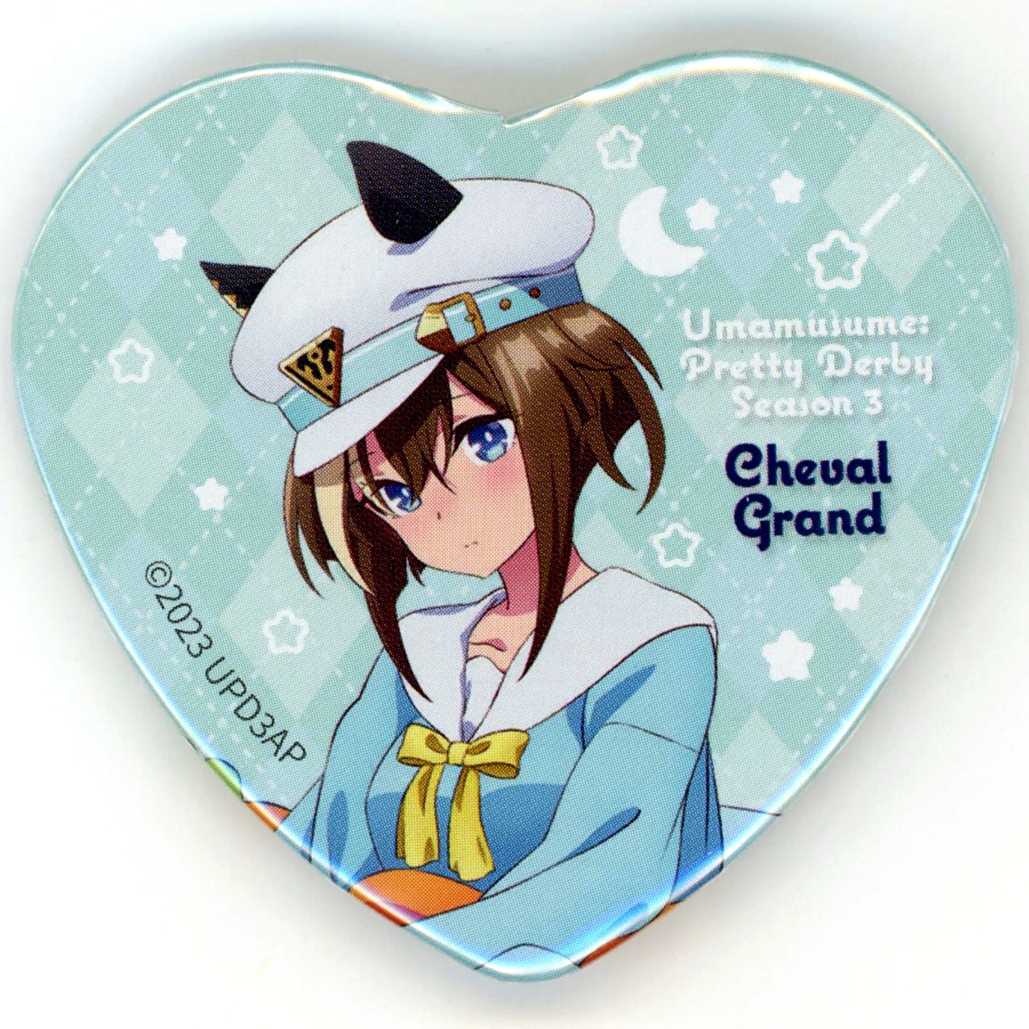 Cheval Grand Uma Musume Pretty Derby Season 3 Heart Button Collection Relax time NAMCO Promotion Relax time Chara Pop Store [USED]