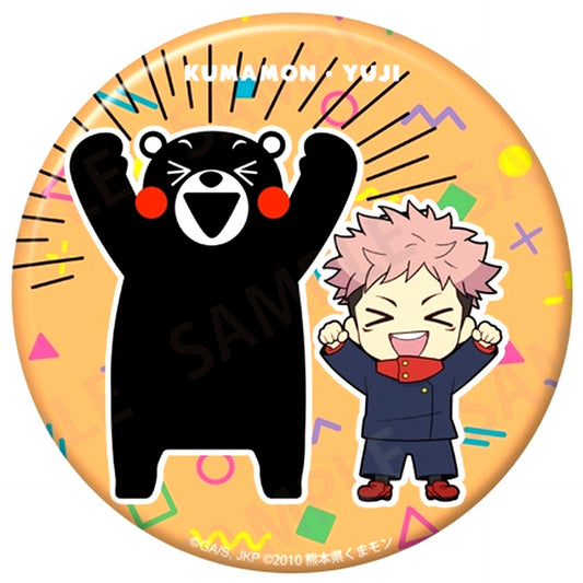 Yuji Itadori Jujutsu Kaisen Glitter Button +75 Together with Kumamon Ver. [USED]