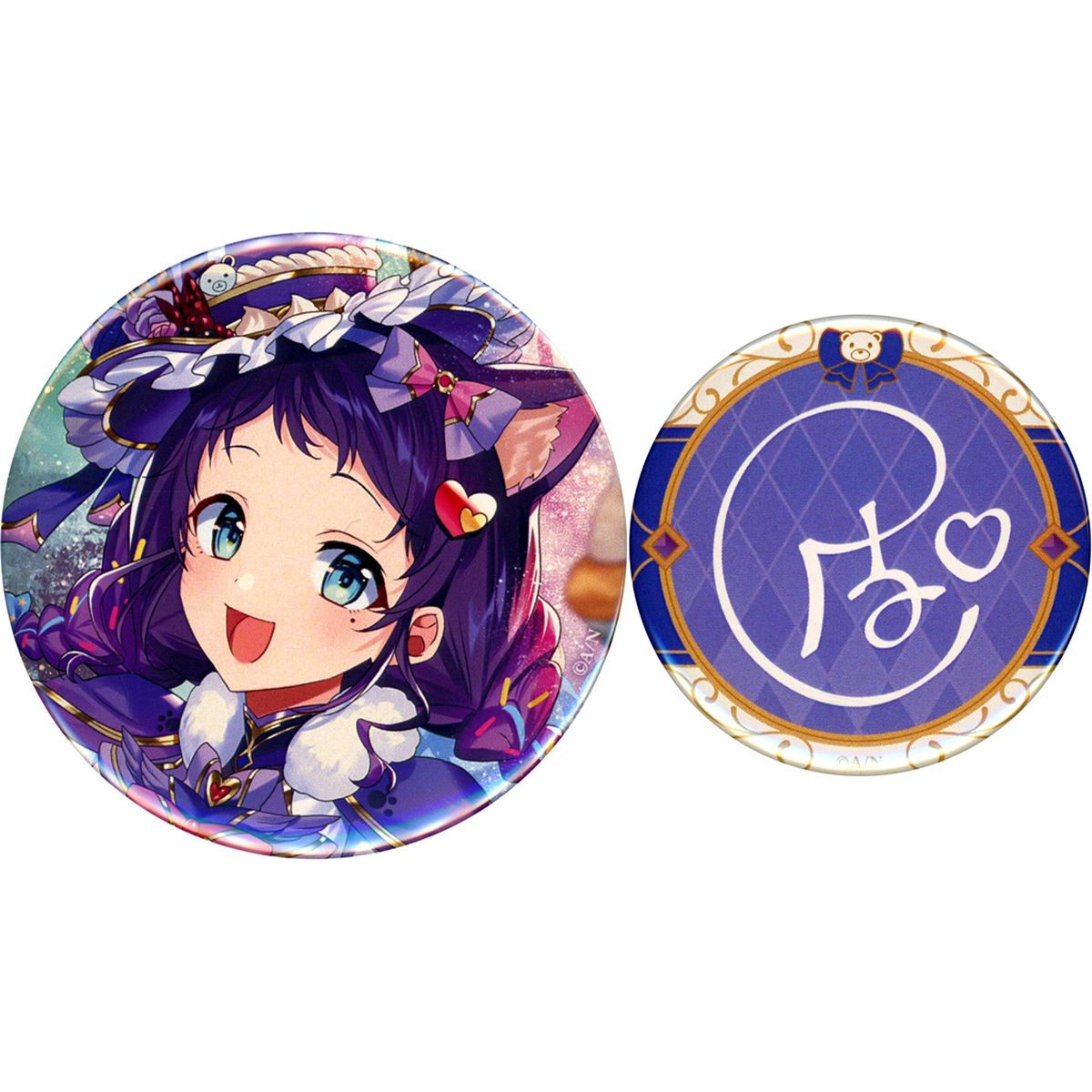 Set of 2 Aiba Uiha Virtual YouTuber Nijisanji Button Birthday 2023 [USED]