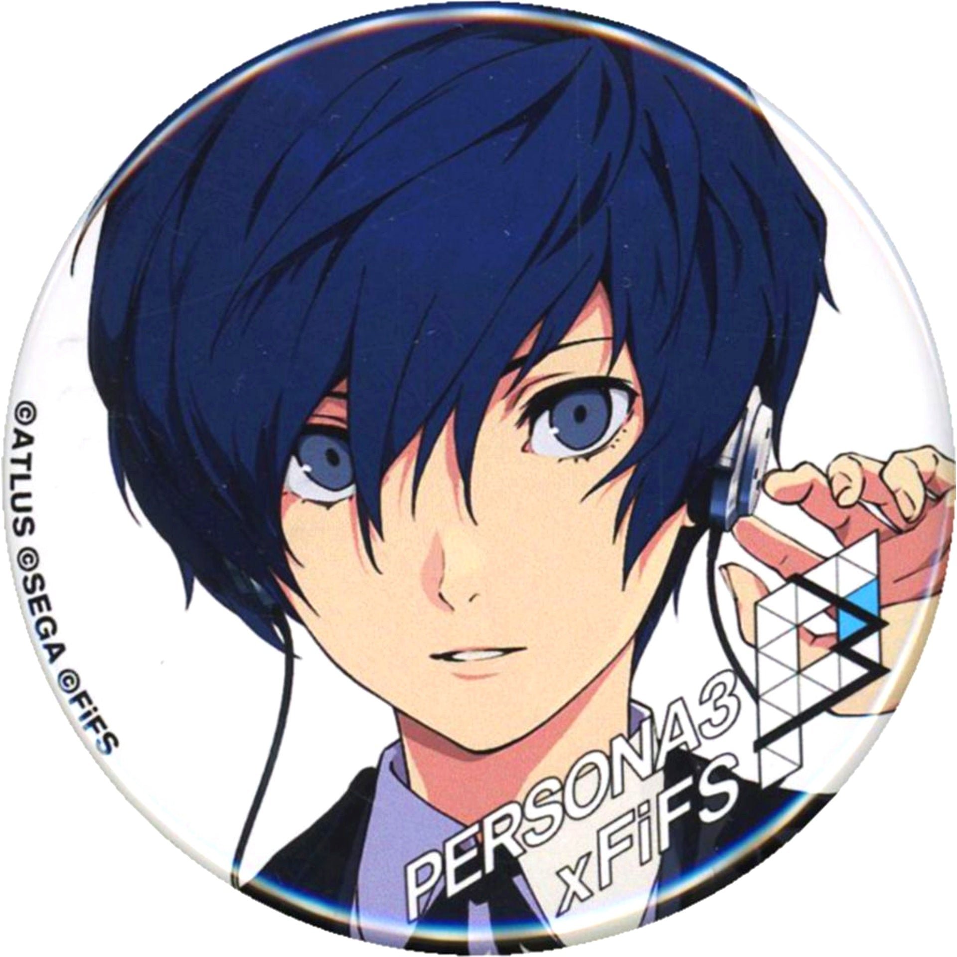 Protagonist Secret 1 Earphones Persona 3 Trading Button White Ver. Persona 3 4 5 FiFS [USED]
