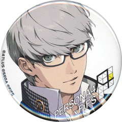 Persona 4 Protagonist Secret 2 Trading Can Badge White Ver. FiFS Limited Buttons [USED]