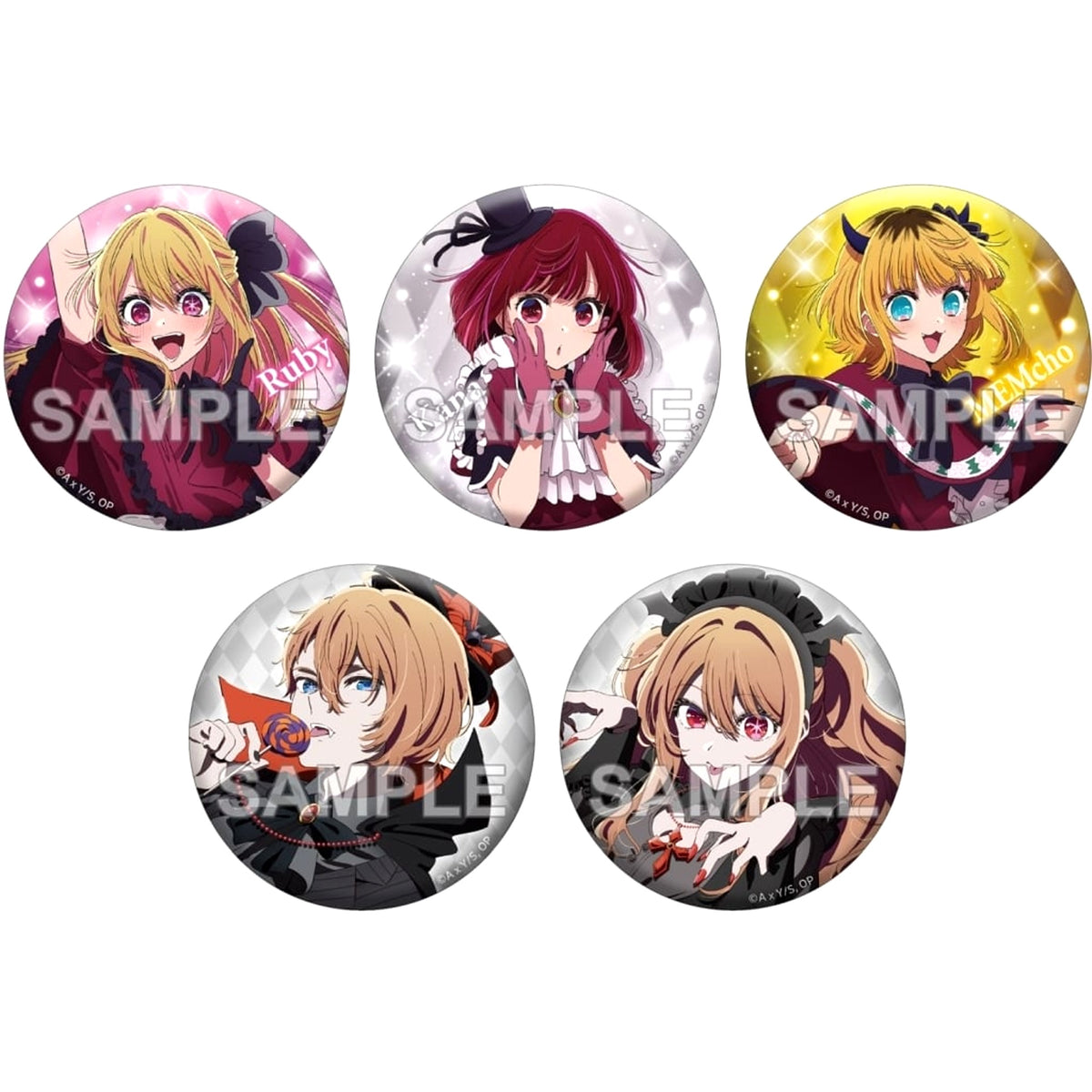 Oshi No Ko Mem-Cho & Others Can Badge Plus The 3rd All 5 Types Set Buttons [USED]