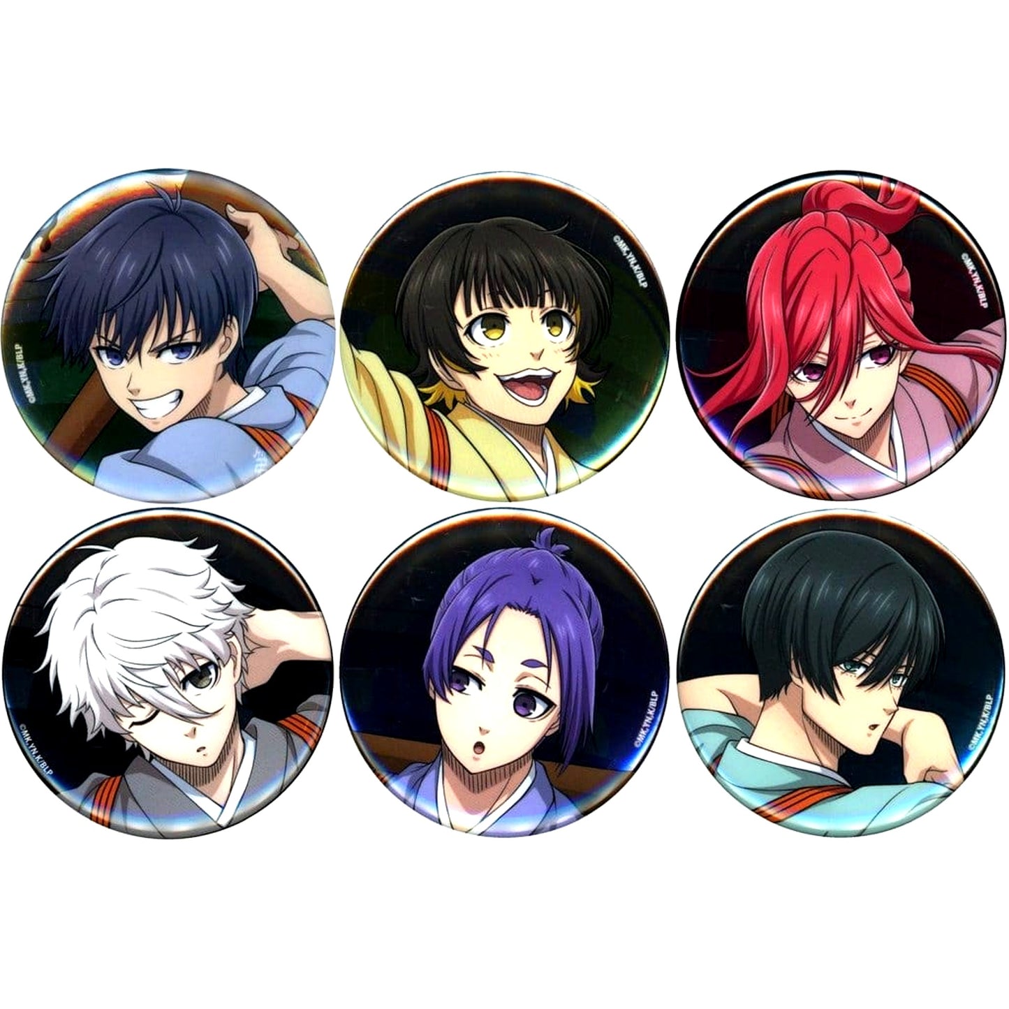 Blue Lock Trading Metallic Button Set of 6 Nikuju Gyoza no Dandadan [USED]