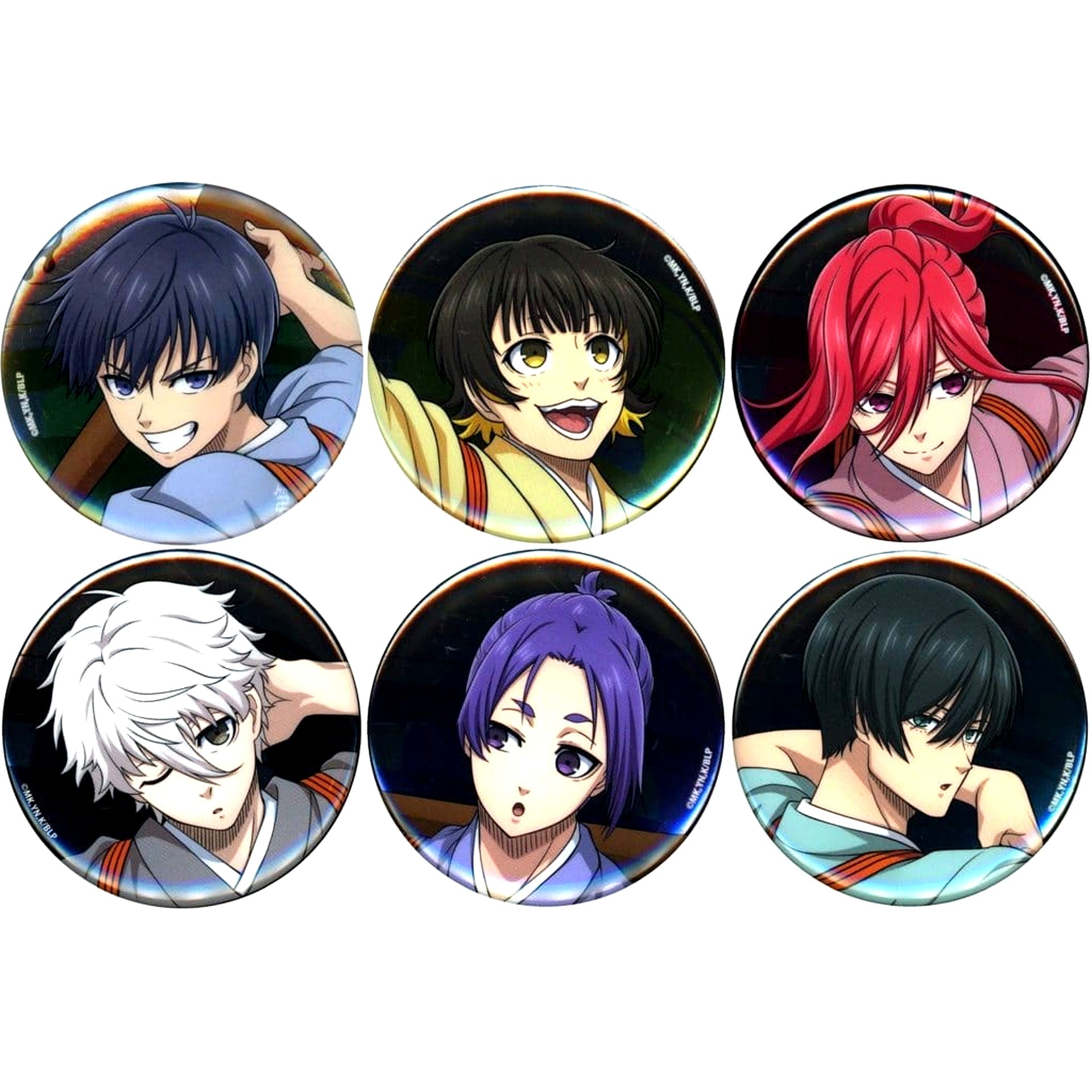 Blue Lock Trading Metallic Button Set of 6 Nikuju Gyoza no Dandadan [USED]