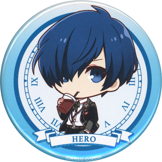 Persona 3 Reload Protagonist Trading Can Badge Collaboration Cafe Powerd By AnimaxCafe+ Limited Buttons [USED]