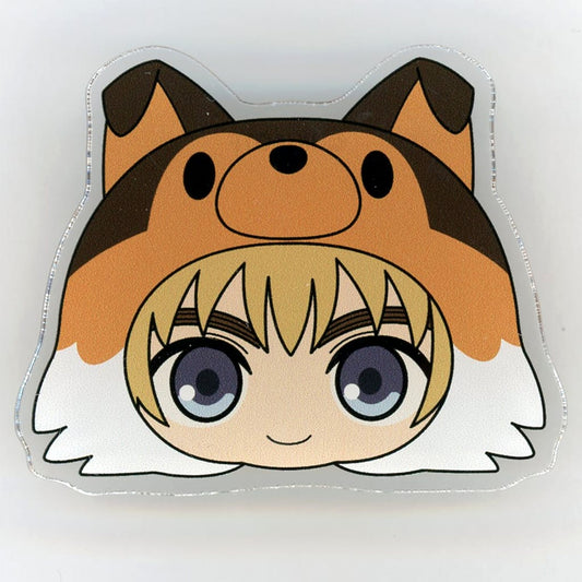 Attack on Titan Armin Arlert Animarukko Acrylic Badge 10 Years Journey Pop Up Shop Limited Buttons [USED]