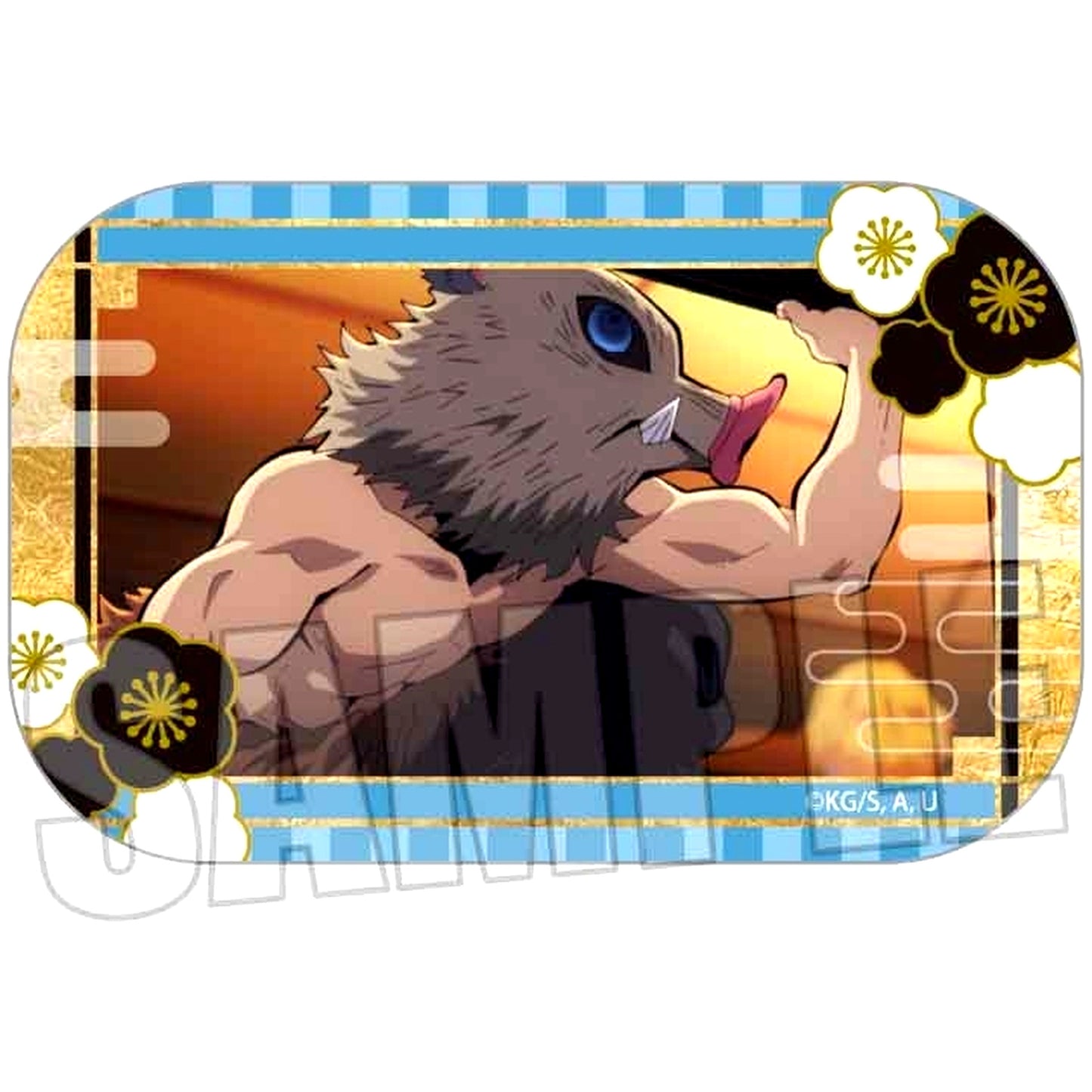 Inosuke Hashibira Demon Slayer Mugen Train Arc Memories Square Button [USED]