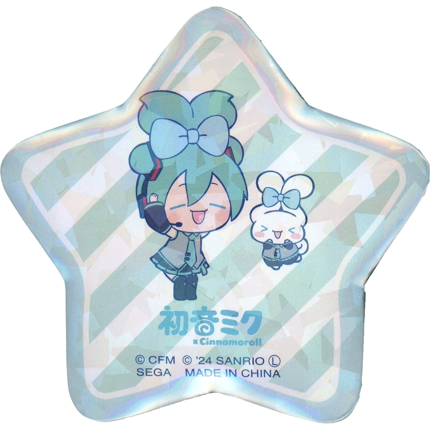 Hatsune Miku Cinnamoroll Ehehe Hatsune Miku X Cinnamoroll Star-Shaped Button [USED]