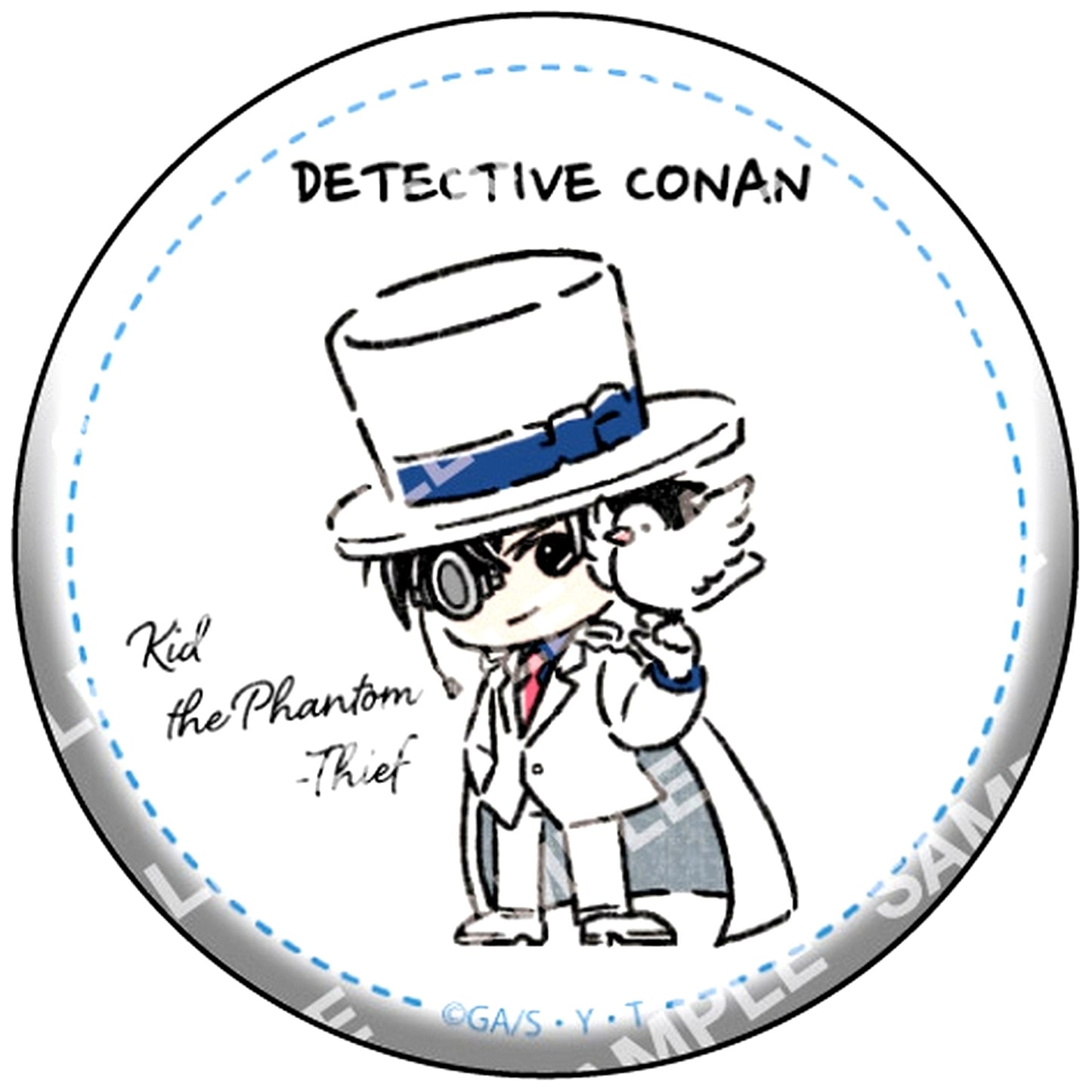 Kaito Kid Full Color Detective Conan Button Collection Yuru-sta mini 1st [USED]