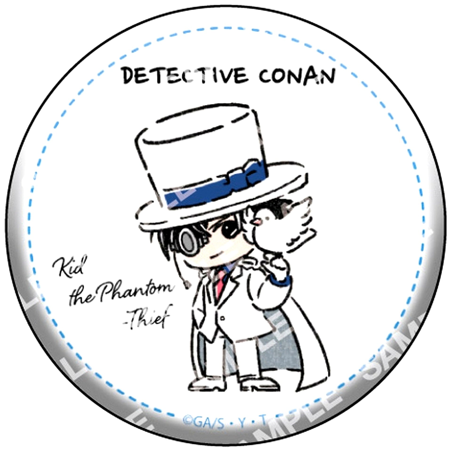 Kaito Kid Full Color Detective Conan Button Collection Yuru-sta mini 1st [USED]